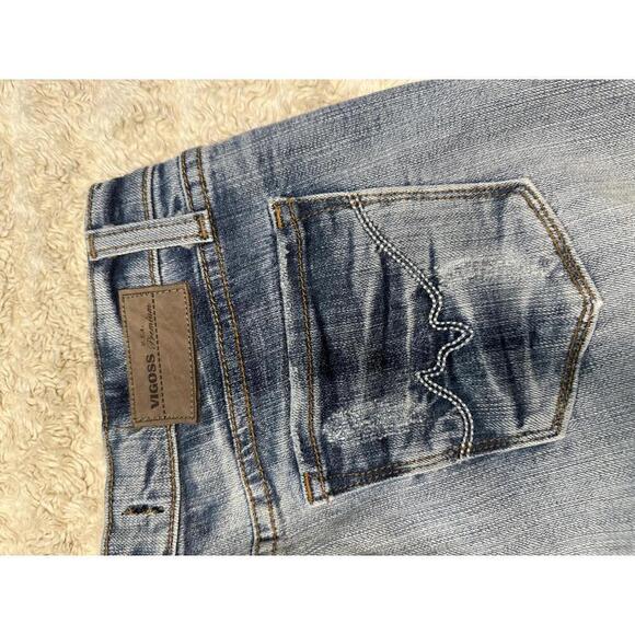 Vigoss USA Premium Y2K faded distressed bootcut denim jeans Size 9/10 - Picture 8 of 8
